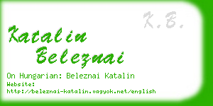 katalin beleznai business card